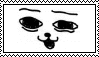 stamp with a confused cartoon cat face shaking